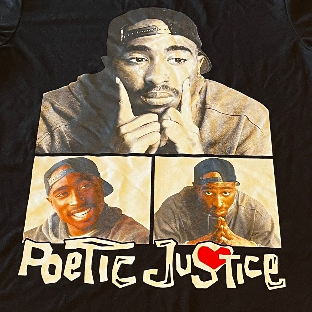 Chemistry Poetic Justice Tupac womens black t-shirt size large L